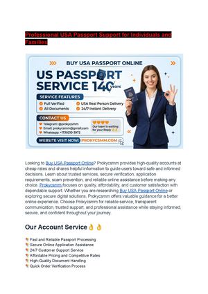 Professional Usa Passport Support For Individuals And Families