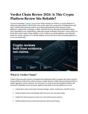 Verdict Chain Review 2026: Is This Crypto Platform Review Site Reliable?