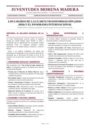 Periodico Juventudes Morena Madera