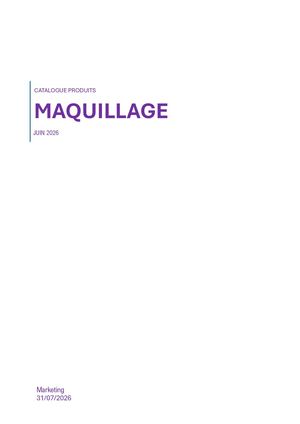 Catalogue Maquillage 06 26