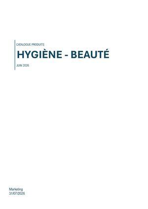 Catalogue Hygiene Beaute 06 26