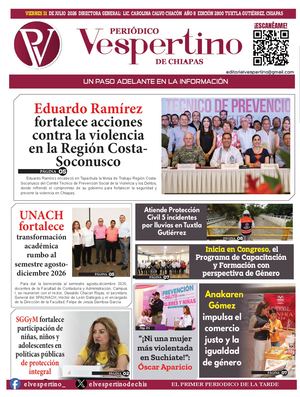 Vespertino De Chiapas 31 Julio