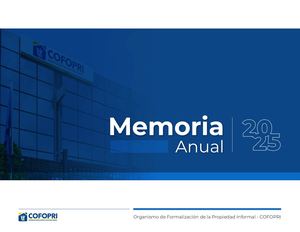 Memoria Anual Cofopri 2025