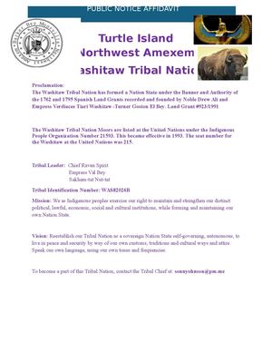 Proclamation Washitaw Tribal Nation