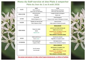 Menu Semaine 32 2026