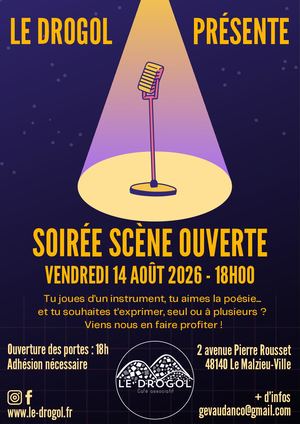 Soirée Scène Ouverte 14 août