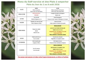 Menu Semaine 32 2026