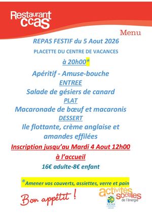Menu Repas Festif 5826