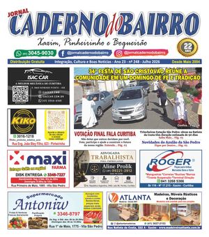 Caderno Do Bairro - Xaxim - Ed. 248 - Julho 2026