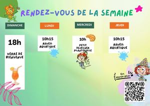 RENDEZ VOUS DE LA SEMAINE