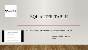 SQL ALTER TABLE: A Complete Guide to Modifying Database Tables