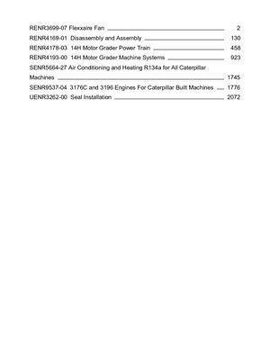 Caterpillar 14H Motor Grader Service Manual PDF