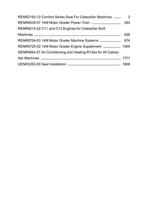 Caterpillar 14M Motor Grader Service Manual PDF