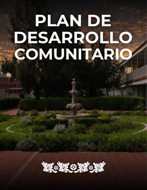Plan De Desarrollo Comunitario Estado De México