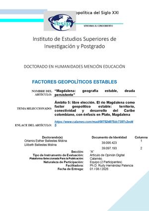 Articulo De Opinion