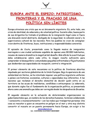 Europa Ante El Espejo