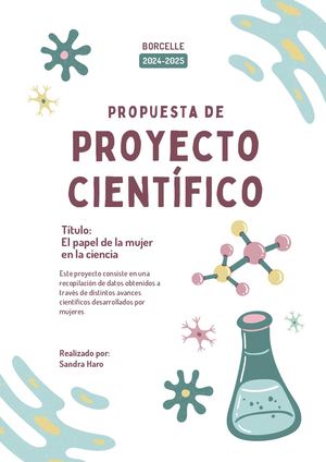 A4 Portada De Proyecto Científico Química Doodle Ilustrado Verde Y Amarillo (1)
