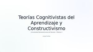 Teorías Cognitivistas Del Aprendizaje