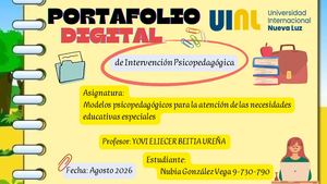 Examen Final Portafolio Digital De Intervención Psicopedagógica