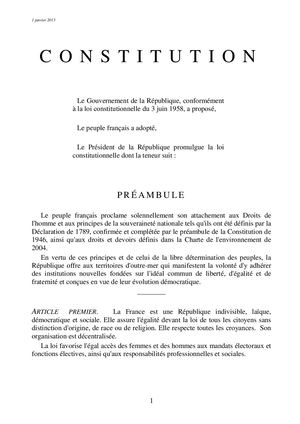 Constitution 1958