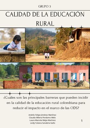 Revista Digital Calidad De La Educación Rural