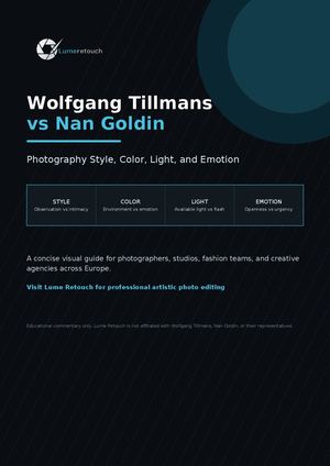 Wolfgang Tillmans Vs Nan Goldin Lume Retouch