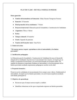 Plan De Clase