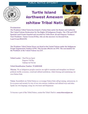 Proclamation Washitaw Tribal Nation