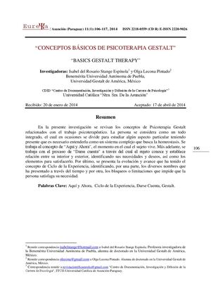 Terapia Gestalt Principios