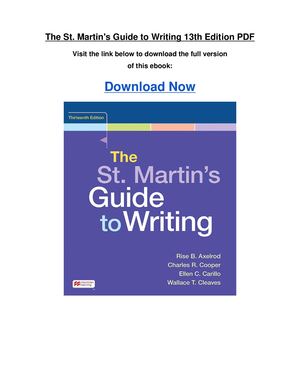The St Martins Guide To Writing 13th Edition Pdf