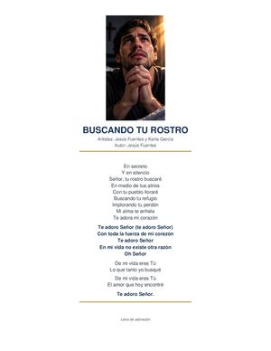 Letra Buscando Tu Rostro (Jesus Fuentes)