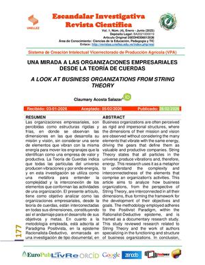 UNA MIRADA A LAS ORGANIZACIONES EMPRESARIALES DESDE LA TEORÍA DE CUERDAS