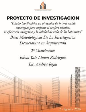 Proyecto De Investigacion Edson Yair Limon Rodriguez Arquitectura 3833