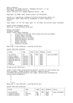 Victor Alban Programación Del Modelo Físico De La Base De Datos