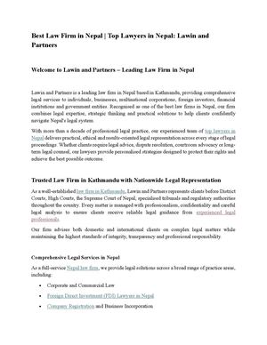 Best Law Firm In Nepal