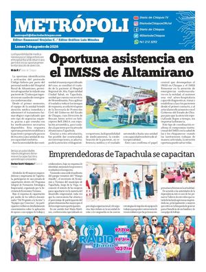 Metropoli Lunes 3 De Agosto 2026