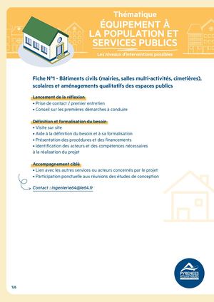 équipements à la population et services publics