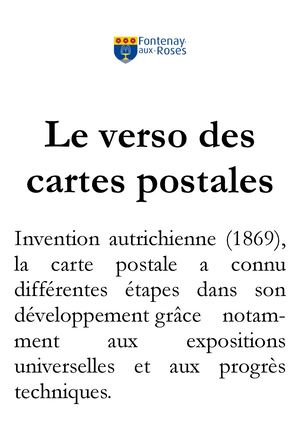 AMFAR VIT 2026 08 Le verso des cartes postales anciennes