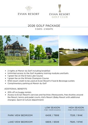 Golf Package 2026 - english version