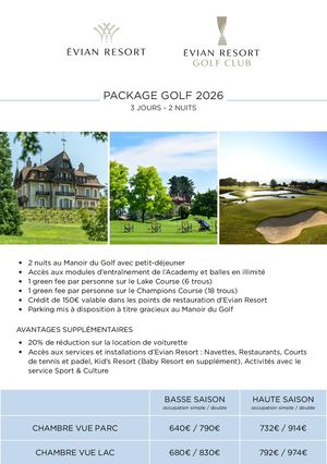 Golf Package 2026 French Version
