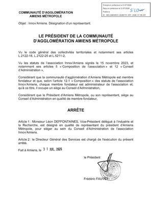 AR1 2026 01195 ARR DESIGNATION REPRESENTANTS MET AR1 2026 01195 20260731 Publiée Le 03 08 2026