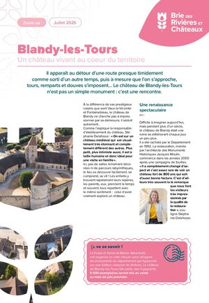 Zoom sur le Château de Blandy