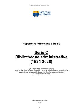 AMFAR REP Série C- Bibliothèque adminsitrative