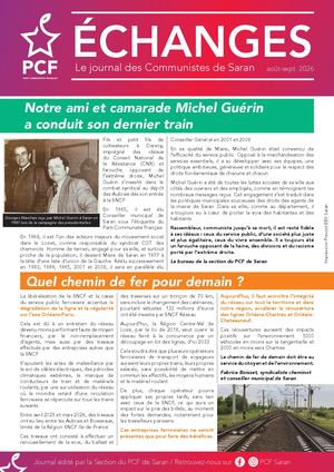 Echanges - Juillet-Septembre 2026
