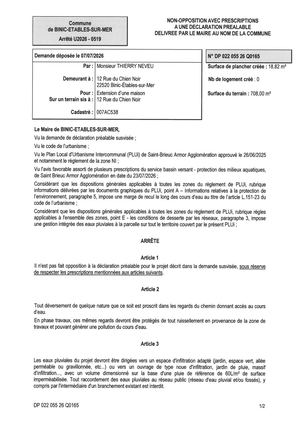 DP 26 Q 0165 - Arrêté