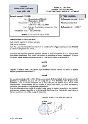 PC 26 Q 0034 - Arrêté