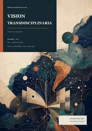 Vision Transdisciplinaria Filosofia E Investigacion Revista