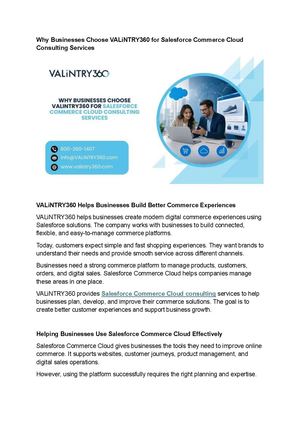 Salesforce Commerce Cloud Consulting