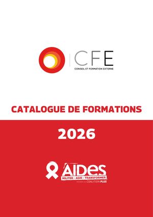 Catalogue des formations externes de AIDES (2026)