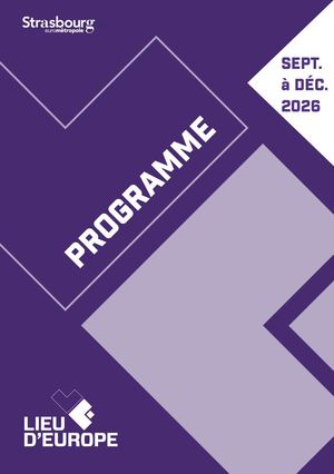 programme trimestriel du Lieu d’Europe - Sept > Déc